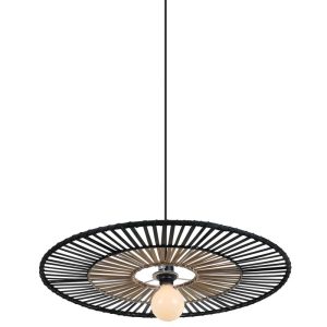 PENDANT LAMP BAMBOO 1XE27 BLACK