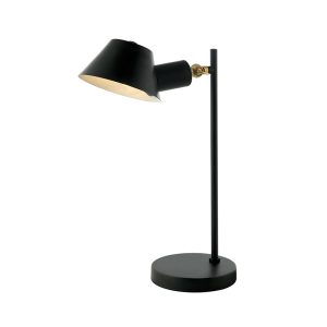 TABLE LAMP E27 MAX 25W IRON BLACK -GOLD ROTATING HEAD ON/OFF SWITCH
