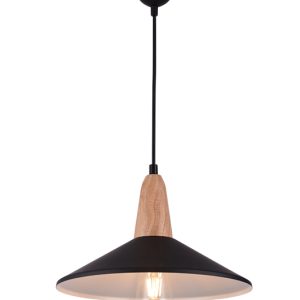 ΚΡΕΜΑΣΤΟ ΜΟΝΟΦΩΤΟ ΦΩΤΙΣΤΙΚΟ 1XE27 ΜΑΥΡΟ ΑΛΟΥΜΙΝΙΟ-ΞΥΛΟ