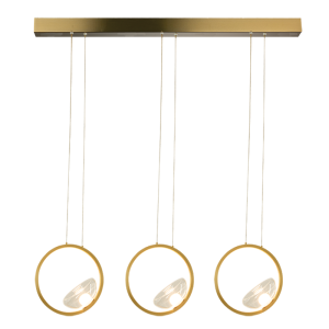 ΚΡΕΜΑΣΤΟ ΦΩΤΙΣΤΙΚΟ ΕΣΩΤΕΡΙΚΟΥ ΧΩΡΟΥ LINE LED 21W 3000K ΧΡΥΣΟ ΑΛΟΥΜΙΝΙΟ ΜΕ ΔΙΑΔΑΝΟ ΓΥΑΛΙ