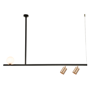 ΚΡΕΜΑΣΤΟ ΦΩΤΙΣΤΙΚΟ ΕΣΩΤΕΡΙΚΟΥ ΧΩΡΟΥ ΜΕ 3 ΥΠΟΔΟΧΕΣ 2XGU10 + 1XG9 ΑΛΟΥΜΙΝΙΟ-ΟΠΑΛ ΓΥΑΛΙ - ΧΡΥΣΑ ΣΠΟΤ