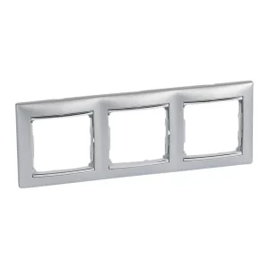 Πλαίσιο 3 Θέσεων Οριζόντιο Αλουμίνιο/Ασημί