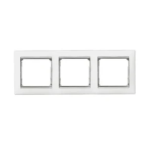 Πλαίσιο 2 Στοιχείων Οριζόντιο Λευκό/Ασημί