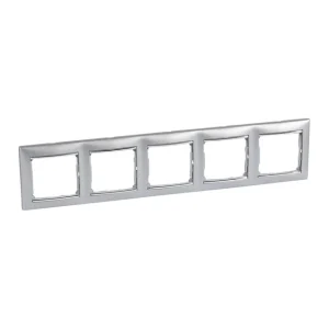 Πλαίσιο 5 Θέσεων Οριζόντιο Αλουμίνιο/Ασημί