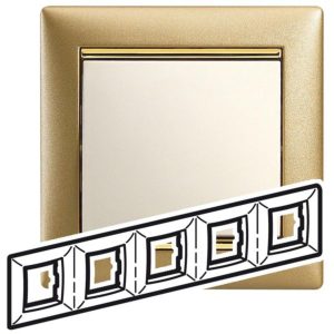 Πλαίσιο 5 Θέσεων Χρυσό Mat