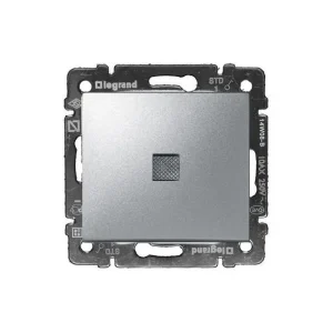 Διακόπτης Απλός Φωτεινός Χωνευτός Αλουμίνιο