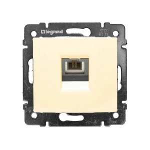 Πρίζα Τηλεφώνου RJ11 Χωνευτή Κρεμ