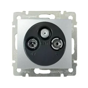Πρίζα TV-RD-SAT Τερματική Χωνευτή Αλουμίνιο