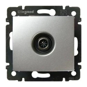 Πρίζα TV Διέλευσης Χωνευτή Αλουμίνιο