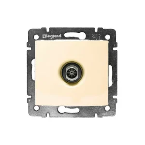 Πρίζα TV Απλή Χωνευτή Κρεμ