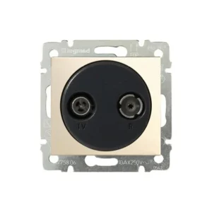 Πρίζα TV-RD Τερματική Χωνευτή Κρεμ