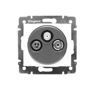 Πρίζα TV-RD-SAT Τερματική Χωνευτή Λευκό