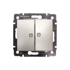 Διακόπτης Κομμυτατέρ με Ένδειξη Χωνευτός Αλουμίνιο