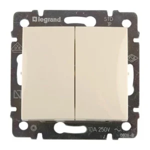 Διακόπτης Kομμυτατέρ Χωνευτός Κρεμ