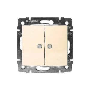 Διακόπτης Κομμυτατέρ με Ένδειξη Χωνευτός Κρεμ