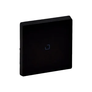 Πλακίδιο Μπουτόν Φωτεινής Λειτουργίας Μαύρο Ματ