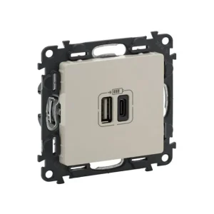 Πρίζα Φόρτισης 2XUSB Ιβουάρ