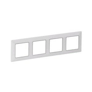 Πλαίσιο 4 Θέσεων Λευκό/Χρώμιο