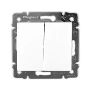 Διακόπτης Kομμυτατέρ Χωνευτός Λευκό