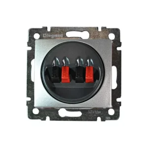 Πρίζα Ηχείων Διπλή Χωνευτή Αλουμίνιο