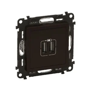 Πρίζα Φόρτισης 2XUSB Μαύρο