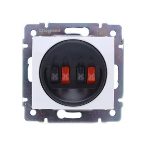 Πρίζα Ηχείων Διπλή Χωνευτή Λευκό