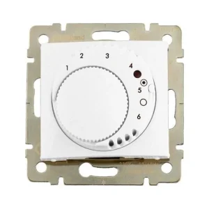 Θερμοστάτης με Διακόπτη Χωνευτός Λευκό