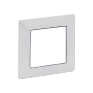 Πλαίσιο 1 Θέσεων Λευκό/Χρώμιο