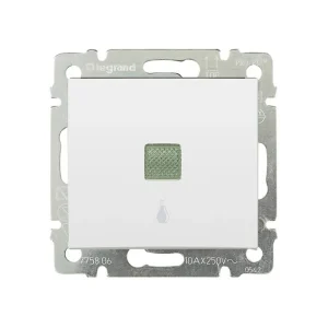 Μπουτόν Φωτεινό με Ένδειξη Χωνευτό Λευκό