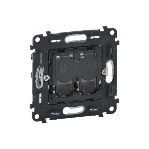 Μηχανισμός Πρίζας Πληροφορικής RJ45 UTP CAT6Α Διπλή Χωνευτός