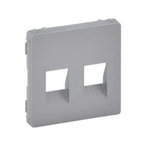 Πλακίδιο Πρίζας Ηχείων Διπλό Αλουμίνιο