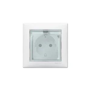 Πλαίσιο 1 Θέσης Στεγανό με Καπάκι Λευκό