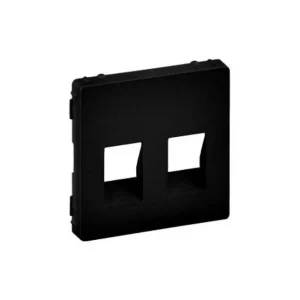 Πλακίδιο Πρίζας Ηχείων Διπλό Μαύρο