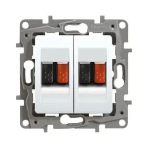 Niloe Πρίζα Διπλή Ηχείων Χωνευτή Λευκή 764581