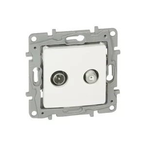 Niloe Πρίζα TV-SAT Διέλευσης Χωνευτή Λευκή 764557