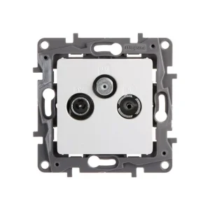 Niloe Πρίζα TV-R-SAT Τερματική Χωνευτή Λευκό 764565