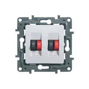 Niloe Πρίζα Ηχείων Διπλή Χωνευτή Λευκό 664781