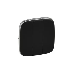 Πλακίδιο Διακόπτη Τριπολικού Μαύρο