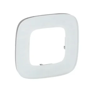 Πλαίσιο 1 Θέσης Λευκό Γυαλί