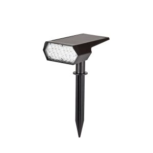 it-Lighting Melville 3W 3CCT Solar Spike Light in Black Color