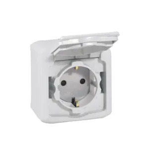 Πρίζα Σούκο Επίτοιχη Γκρι IP44