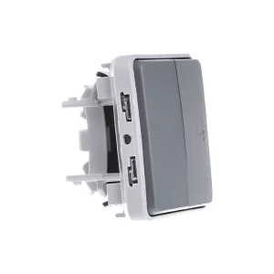 Διακόπτης Διπλός Αλέ-Ρετούρ Γκρί IP55