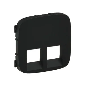 Πλακίδιο Διπλή RJ11/RJ45 Μαύρο