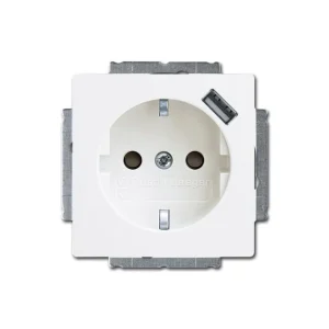 Πρίζα Σούκο με 2xUSB Λευκό 20 EUCB2USB-94-507