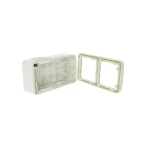 Κουτί Επίτοιχο 2 Στοιχείων Οριζόντιο Λευκό IP55