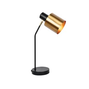 InLight Επιτραπέζιο φωτιστικό από μαύρο και χρυσαφί μέταλλο 1XE27 D:50cm