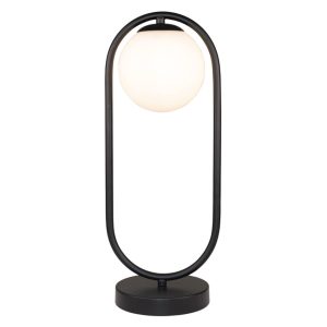 InLight Επιτραπέζιο φωτιστικό σε μαύρη απόχρωση και λευκή οπαλίνα 1XG9 D:40cm