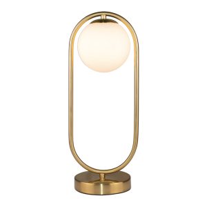 InLight Επιτραπέζιο φωτιστικό σε χρυσαφί χρώμα και λευκή οπαλίνα 1XG9 D:40cm