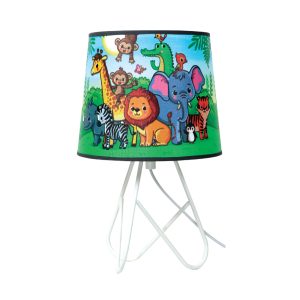 InLight Επιτραπέζιο φωτιστικό από λευκό μέταλλο και υφασμάτινο καπέλο