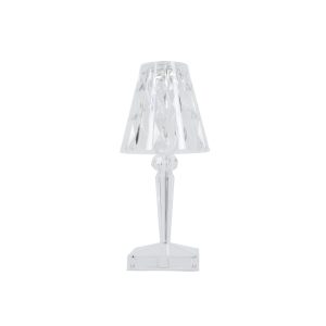 Inlight Επιτραπέζιο επαναφορτιζόμενο φωτιστικό 3CCT σε διάφανη απόχρωση